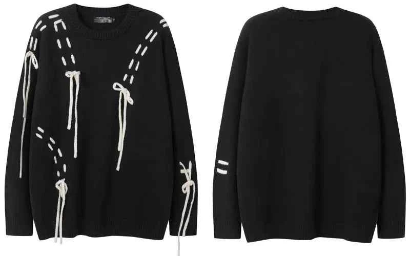 Women Streetwear Oversized Knitted Hip Hop Sweater