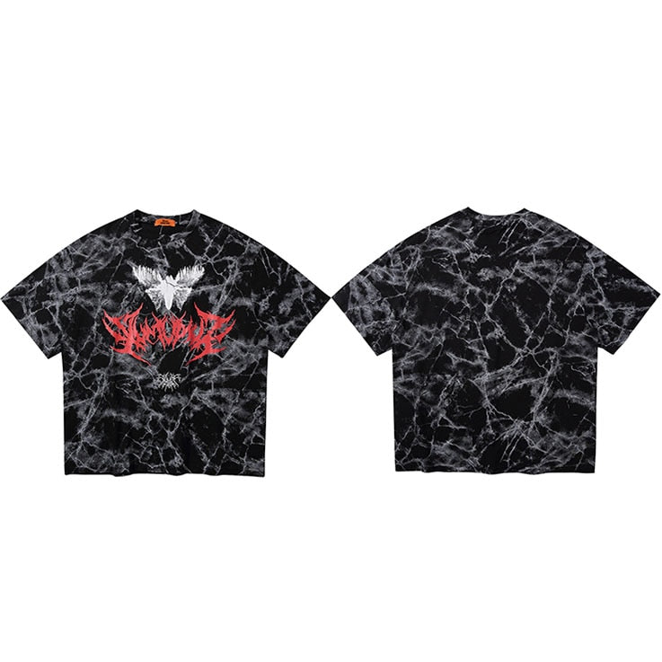 Butterfly Art Tie Die Long T-Shirt