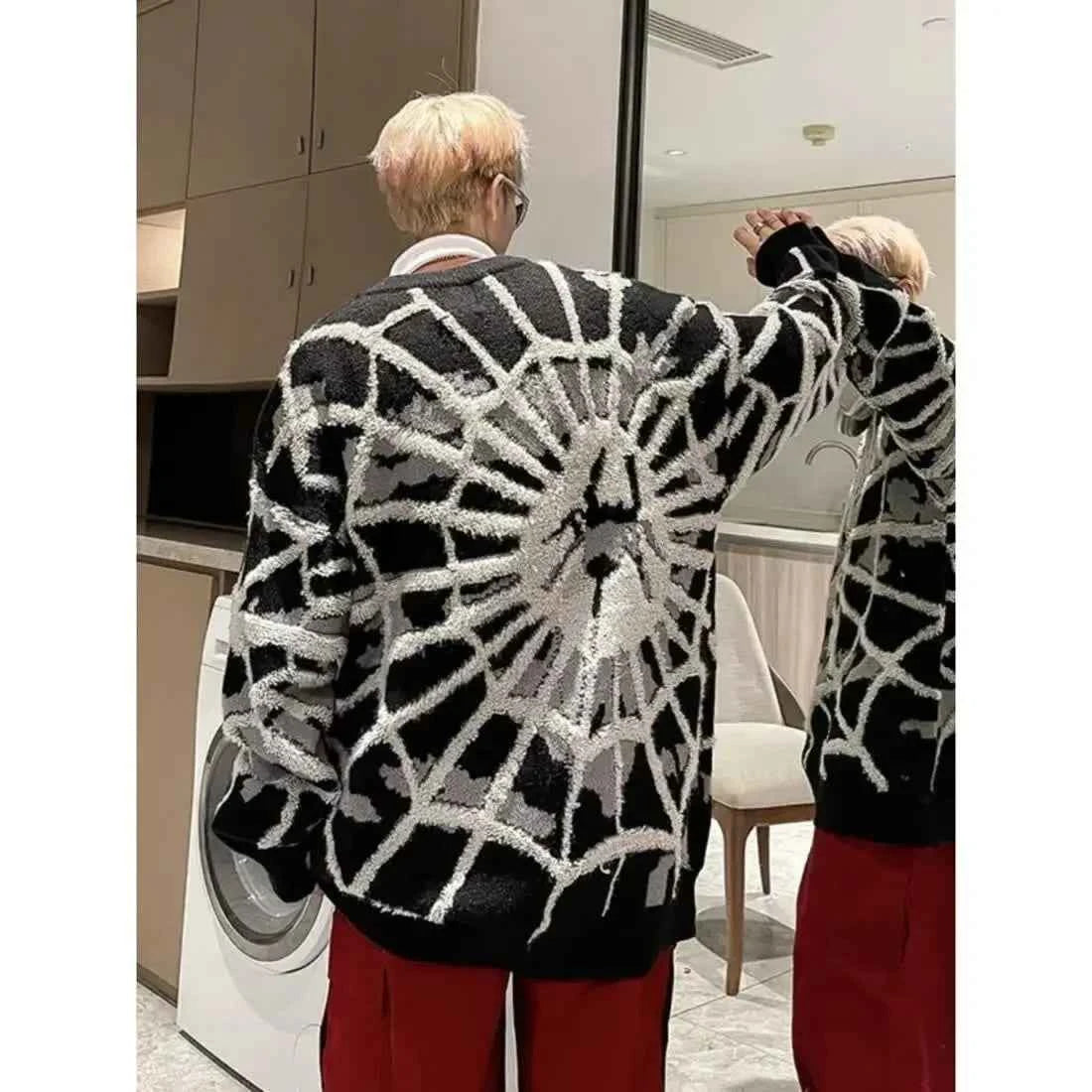 Spider Lazy Style Knitted Sweater