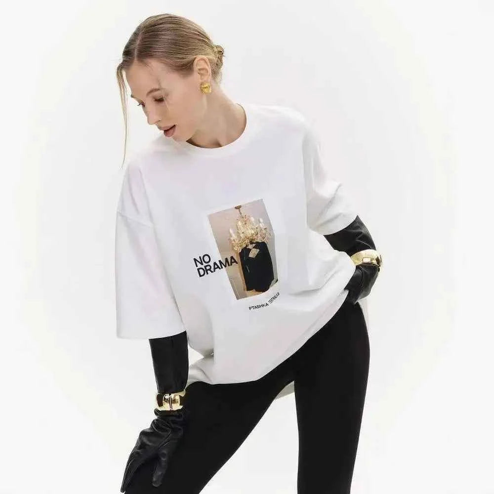 Stylish European Cool Summer Print T-Shirt