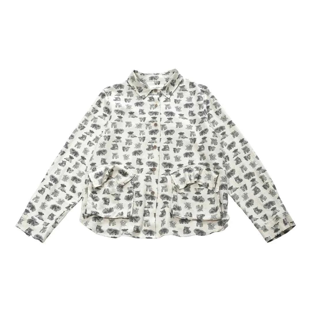 Vibrant Cartoon Print Long Sleeve Shirt