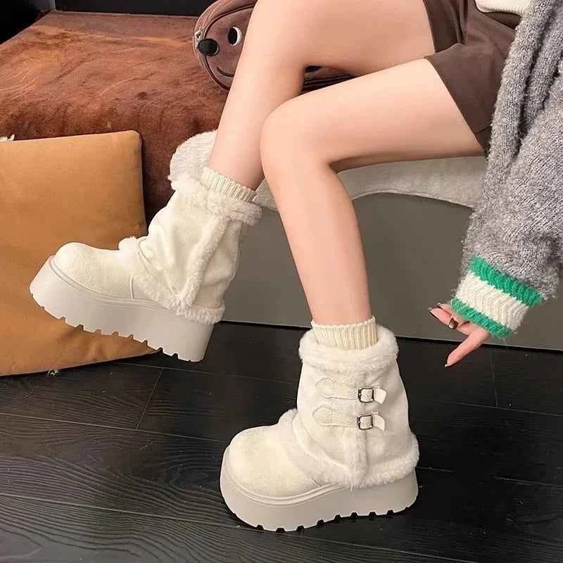 Y2K Winter Snow Fur-Lined Boot