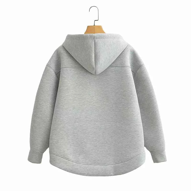 Trendy Cozy Vintage Zipper Hooded Sweatshirt