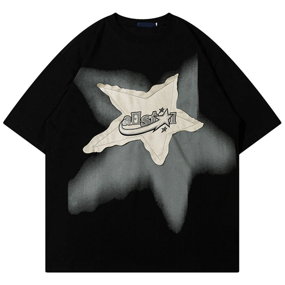 Streetwear Oversized Star Tshirts