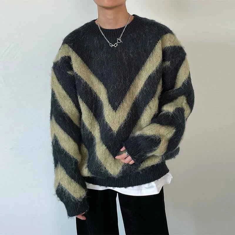 Luxury Knitted Pullover O-Neck Knitwear Sweater