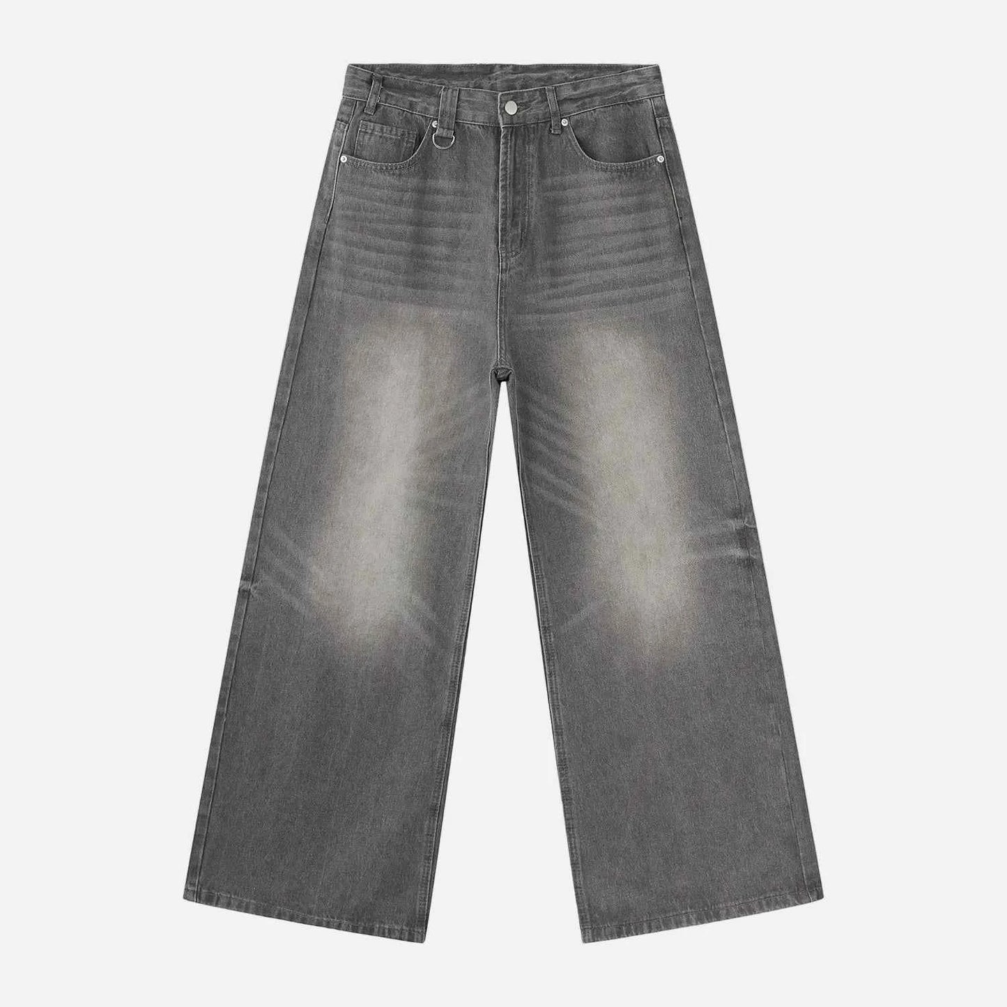 Y2K Camouflage Print Draped Floor Wide Leg Jeans