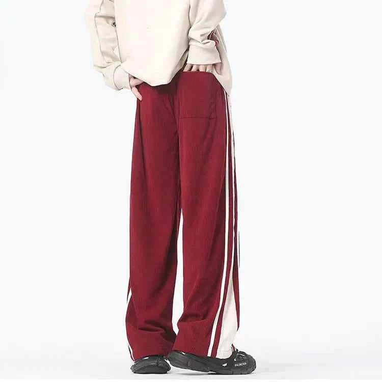 Winter Y2K Corduroy Wide Leg Sports Sweatpants
