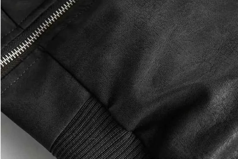 Thickened Fleece Motorcycle Leather Fur Jacket