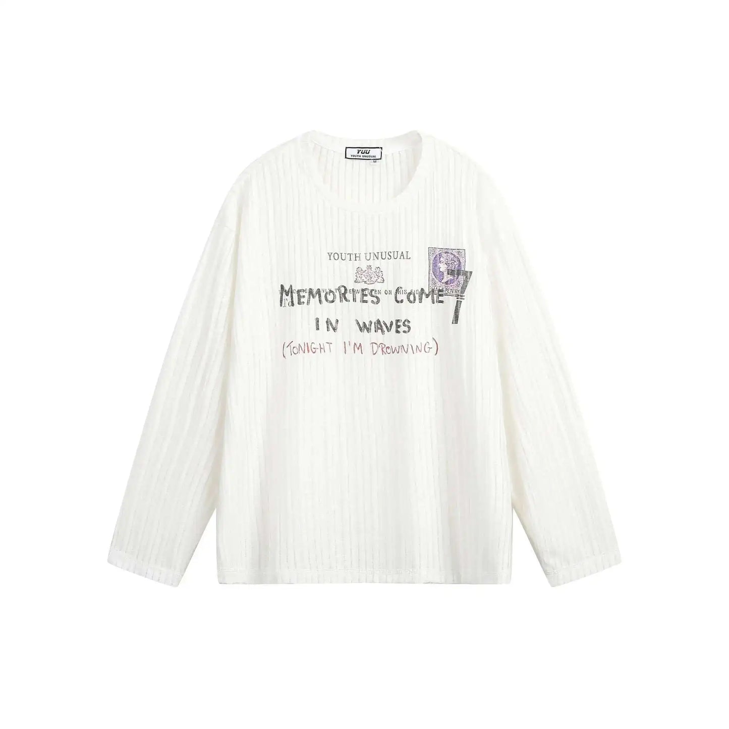 Pfnw Vintage White Letter Print T-Shirt - Luxuryurbanwear
