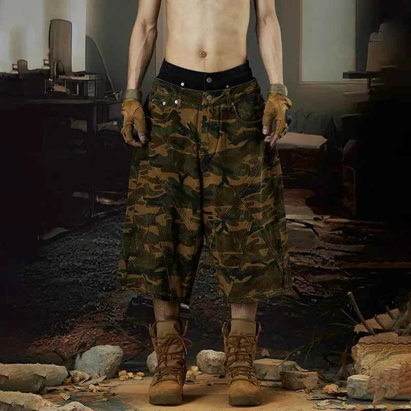 Camouflage Personalized Decorate Pockets Jorts