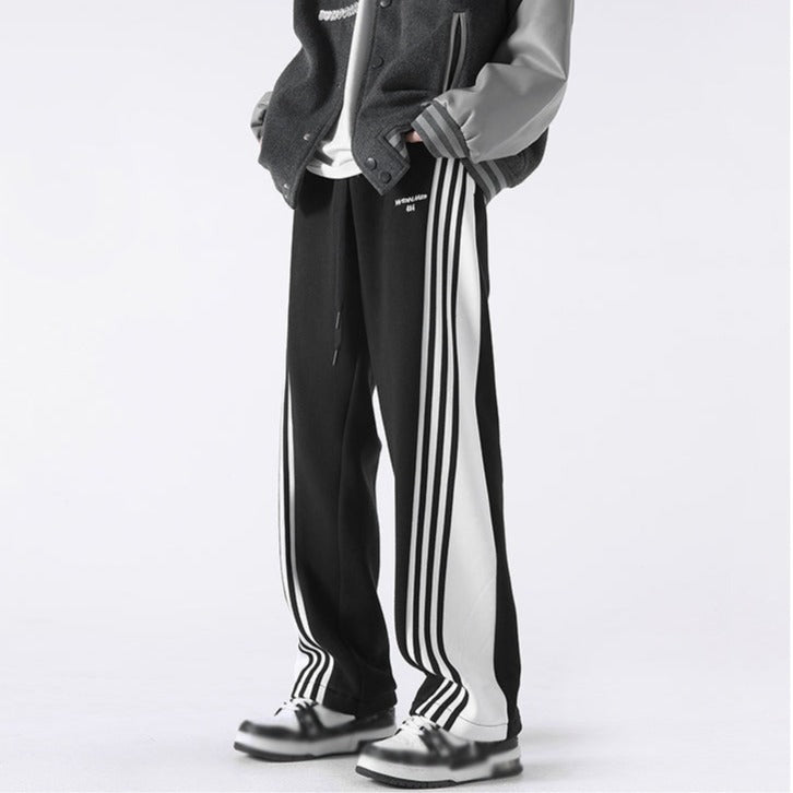 Three Bar Code Side Stripe Track Pants