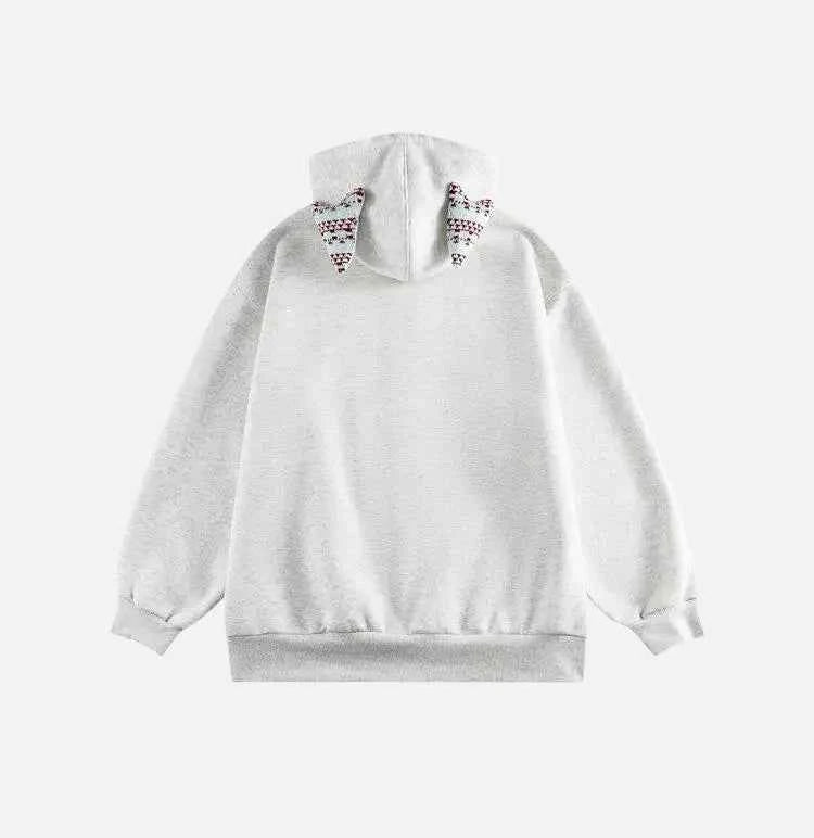 Cute Loose Cat Ear Casual Hooded Sweatshirt