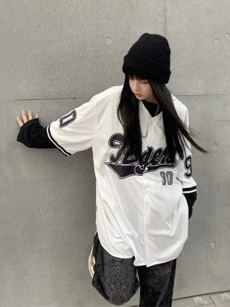 Streetwear Oversize Vintage Printed Hip Hop Shirt