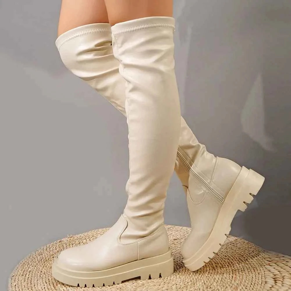 Chunky Heel Over the Knee Boot