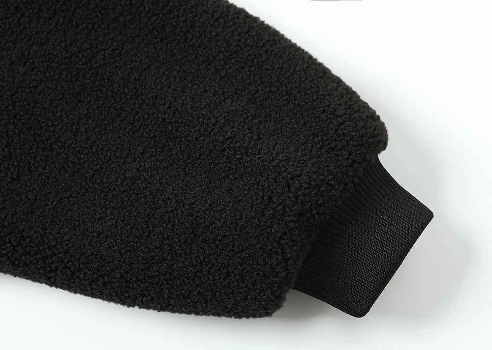 Soft Fleece Black Puffer Hooded Jacket