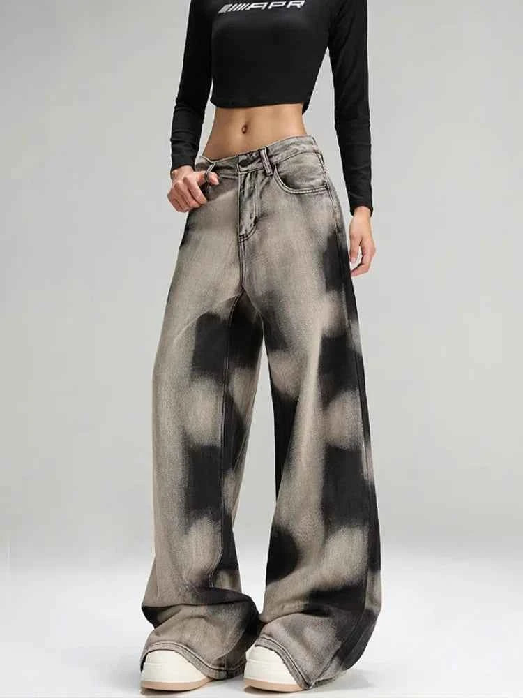 Denim Game Strong American Style Wide Leg Jeans