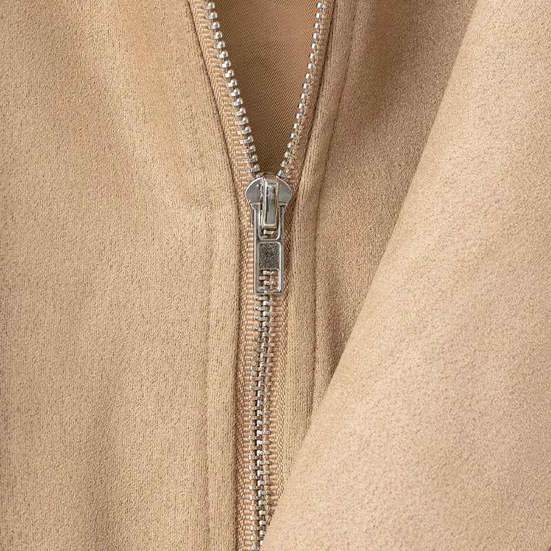 Vintage Lightweight High Neck Zipper Wool Jacket