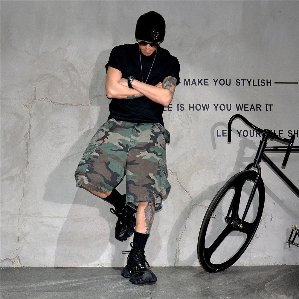 Tactical Camouflage Knee Length Shorts