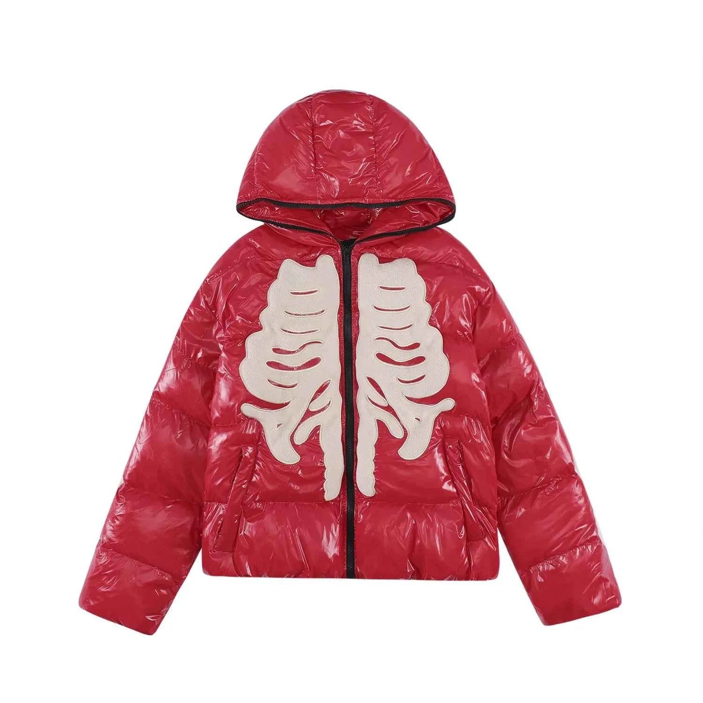 Y2K Skeleton Streetwear Parka Puffer Jacket