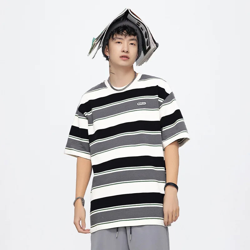 SQ2 Multi Striped Color Loose T-Shirt