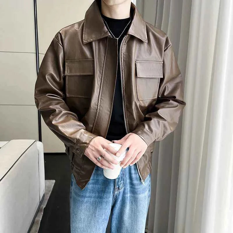 Classic Stylish Windproof Waterproof PU Leather Jacket