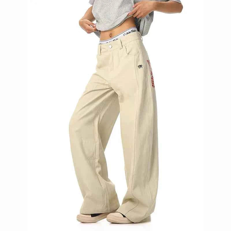 Y2K Japanese Style Embroidery Boyfriend Jeans