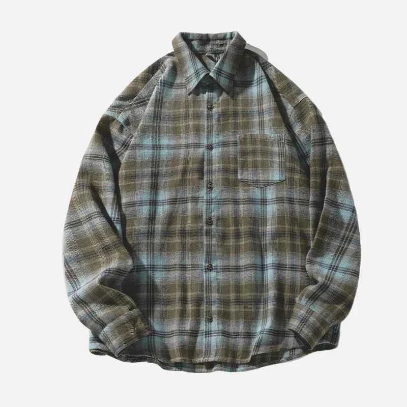 Versatile Plaid Casual Long Sleeve Shirt
