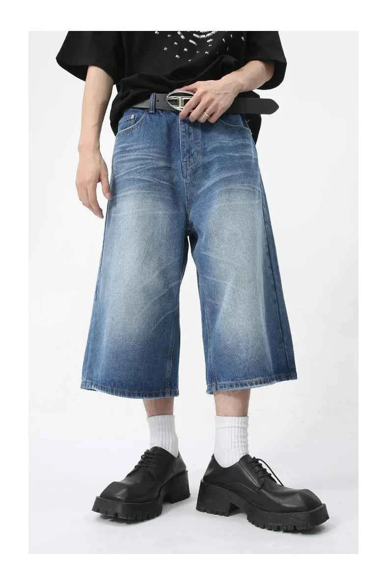Loose Fit Retro Style Summer Denim Short