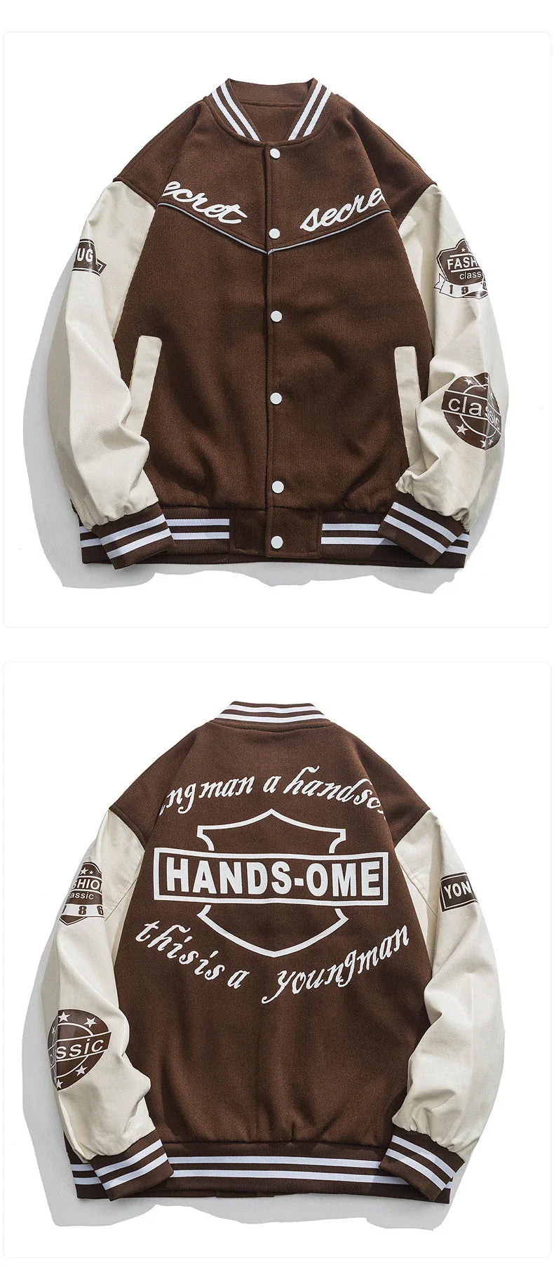 Secret Hands-Ome Button Up Reglan Sleeve Jacket