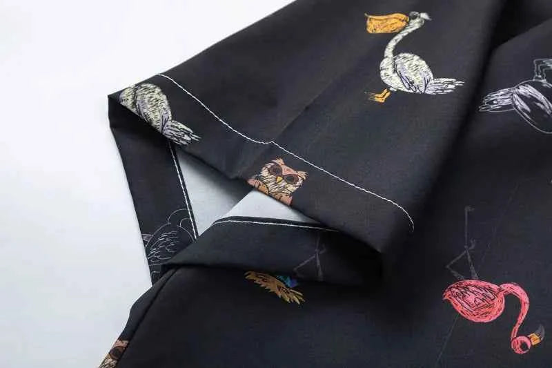 High-Quality Tropical Birds Graphic Short Sleeve Shirt