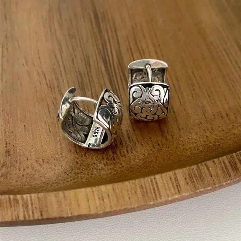 Unique Irregular Flower Pattern Drop Earrings