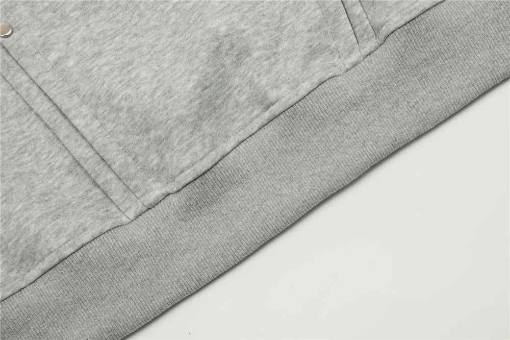 Y2K Rivet Patchwork Black Hip Hop Hooded Sweatshirt