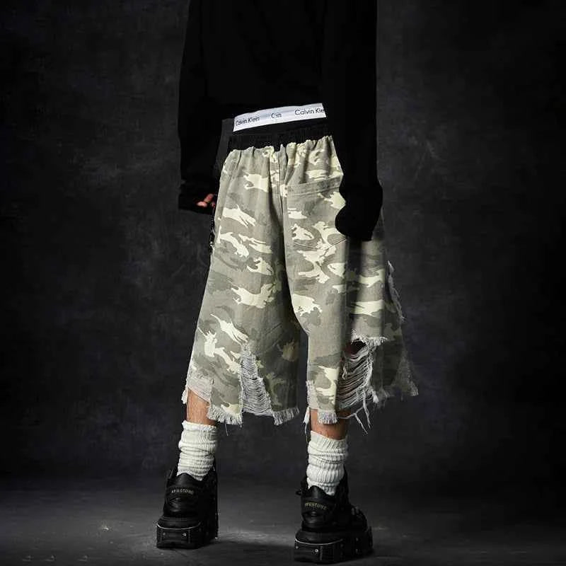 Durable Summer Personalized Broken Hole Jorts