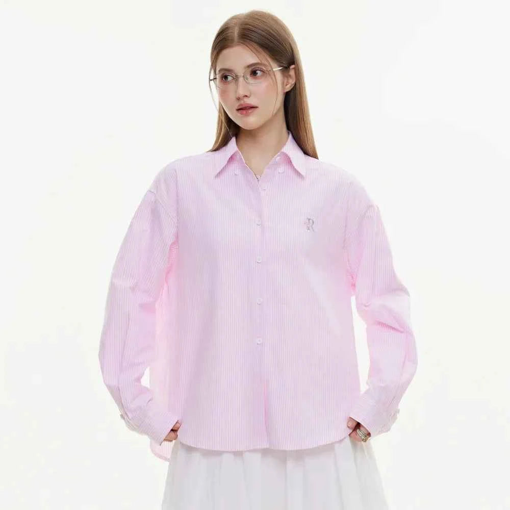 Luxury Striped Fitted Long Sleeve Shirt