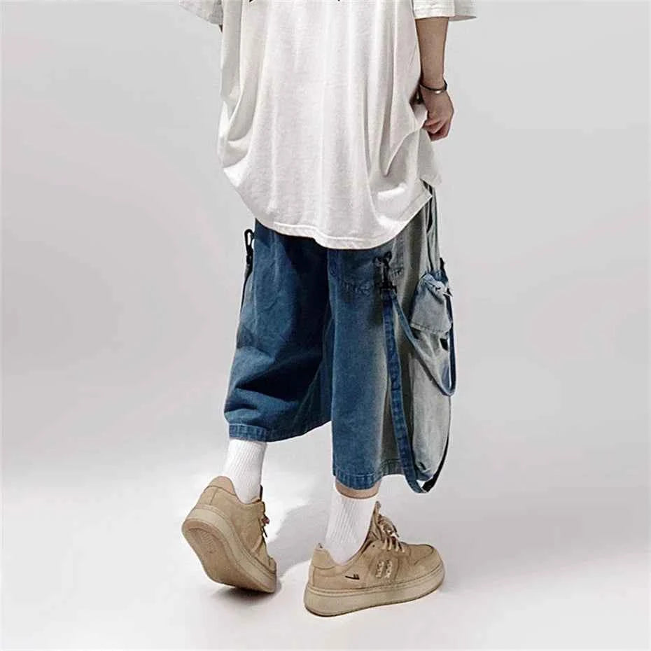 Vintage Denim Hip Hop Rivet Jorts