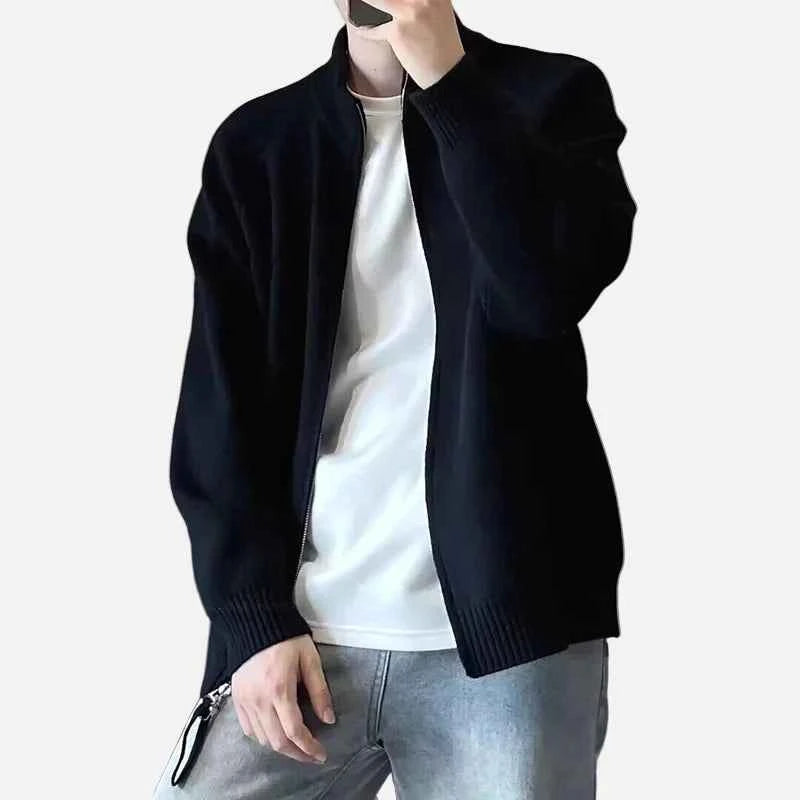 Y2K Warm Knitted Zip Up Casual Cardigan