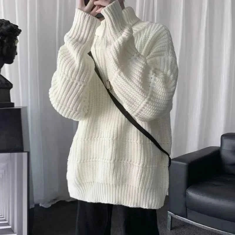 Cozy Korean High Neck Knit Turtleneck Sweater