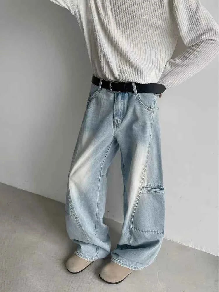 Iconic Blue Washed Baggy Denim Jeans