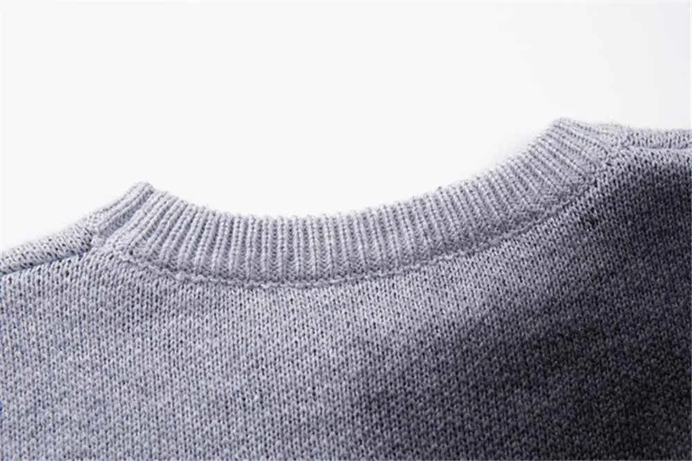 Essential Distressed Letter Graphic Knitted Sweater