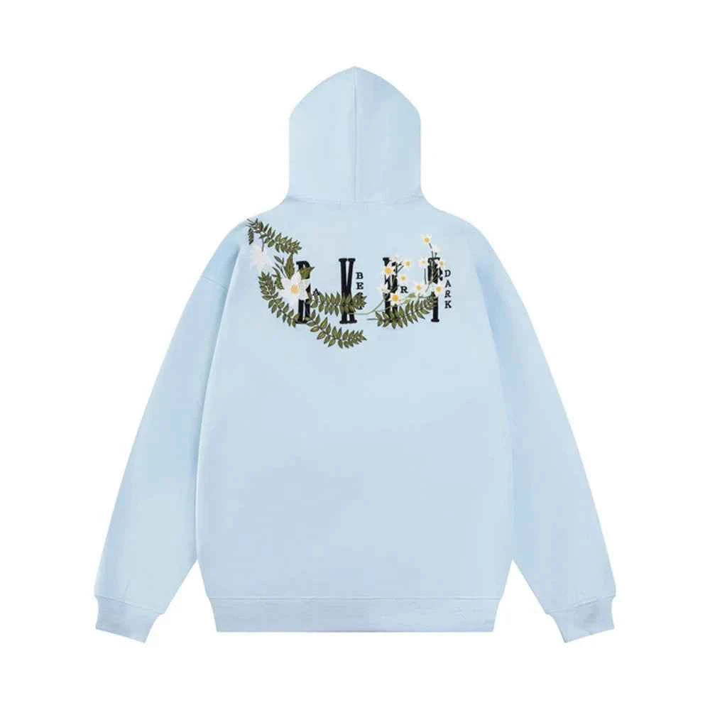 High-Quality Embroidered Flower Hip Hop Hoodie