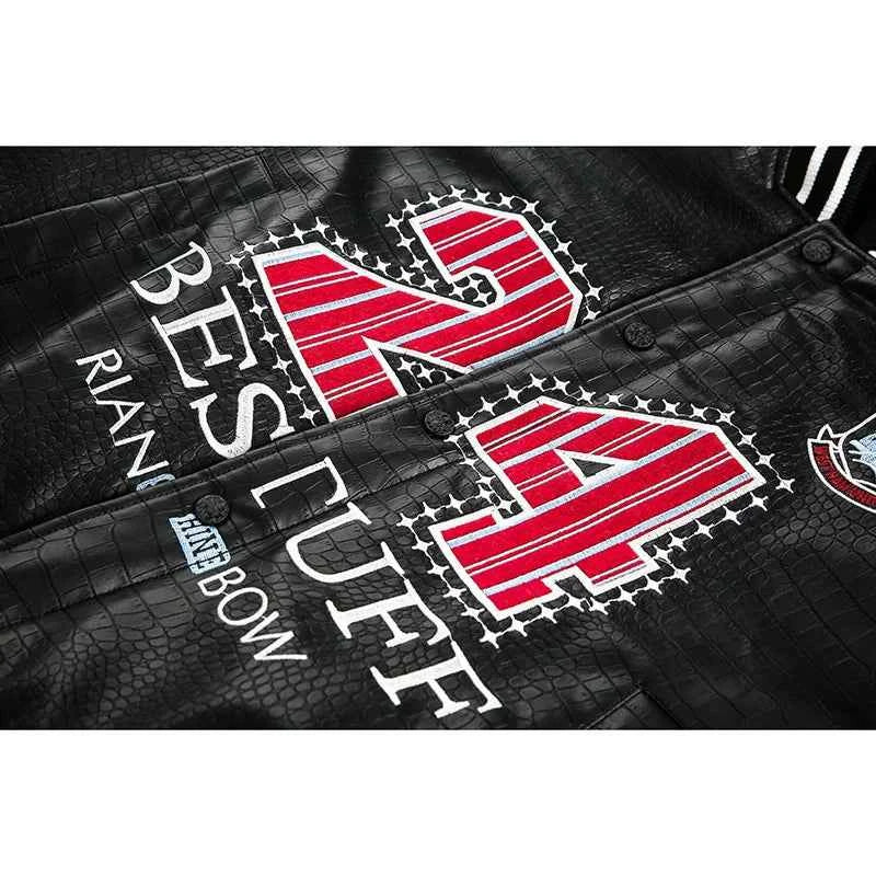 Winter Streetwear Thick Patchwork Varsity Leater Jacket