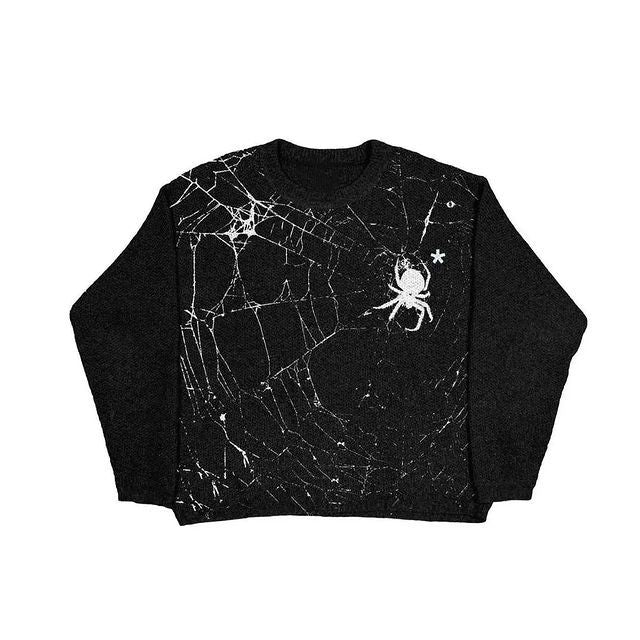 Night Weaver | Urban Spider Graphic Knit - Luxuryurbanwear