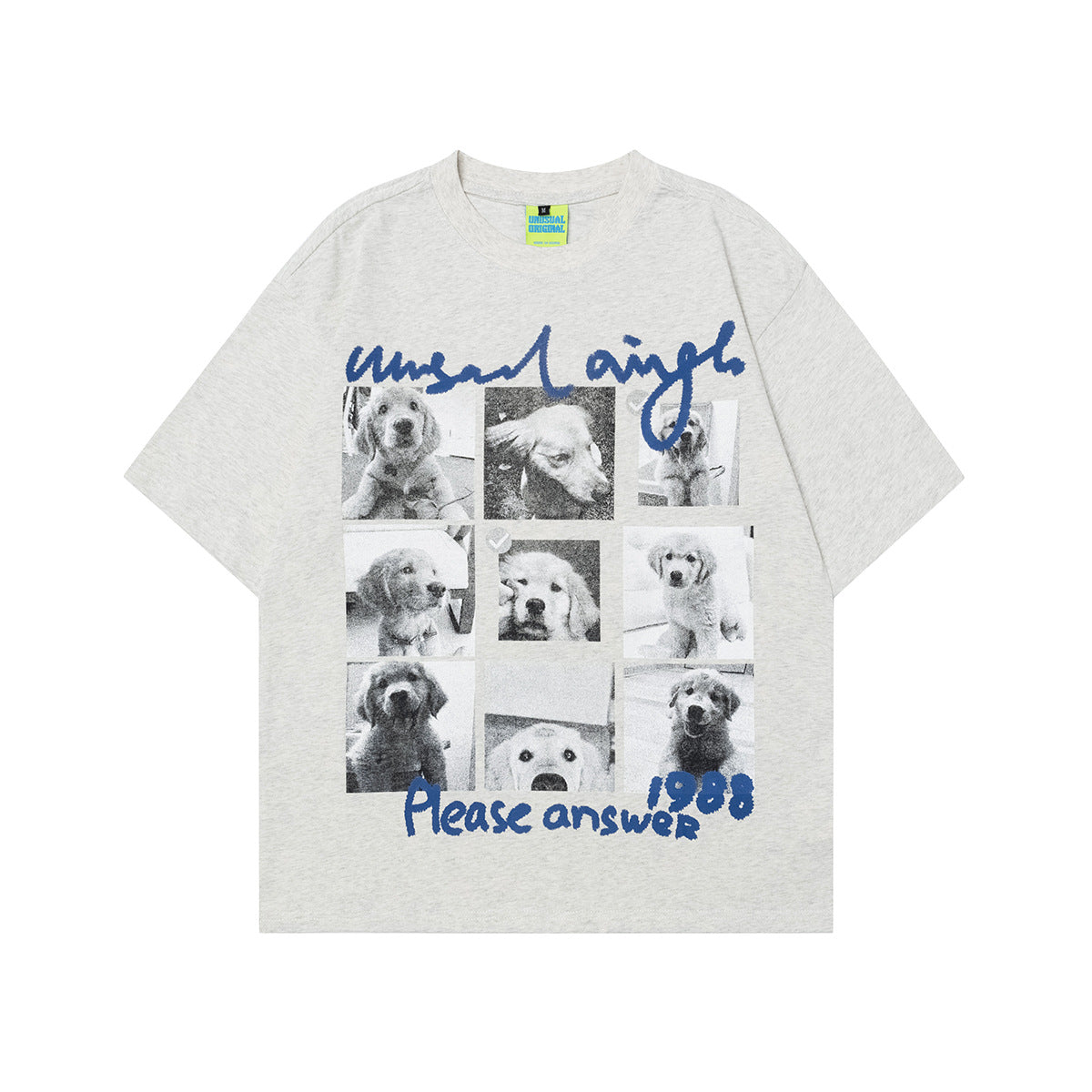 Puppy Grid | Graphic Photo Print Tee - Luxuryurbanwear