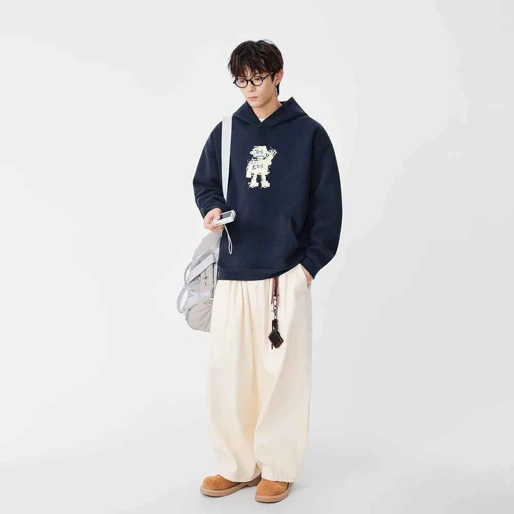 Long-lasting Robot Print Casual Hoodie
