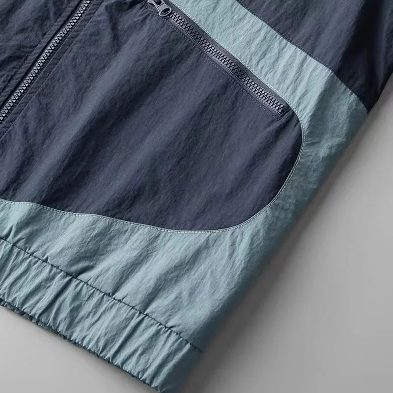 ZK26 Color Block Zipper Jacket