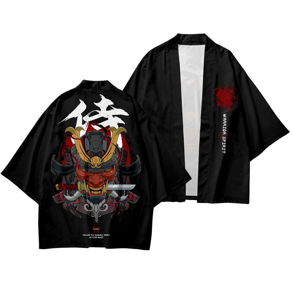 Demon Samurai Warrior Kimono Shirt