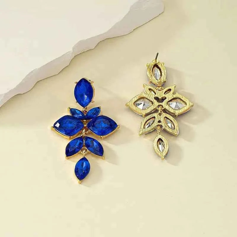 Elegant Sparkling Crystal Stone Drop Earrings