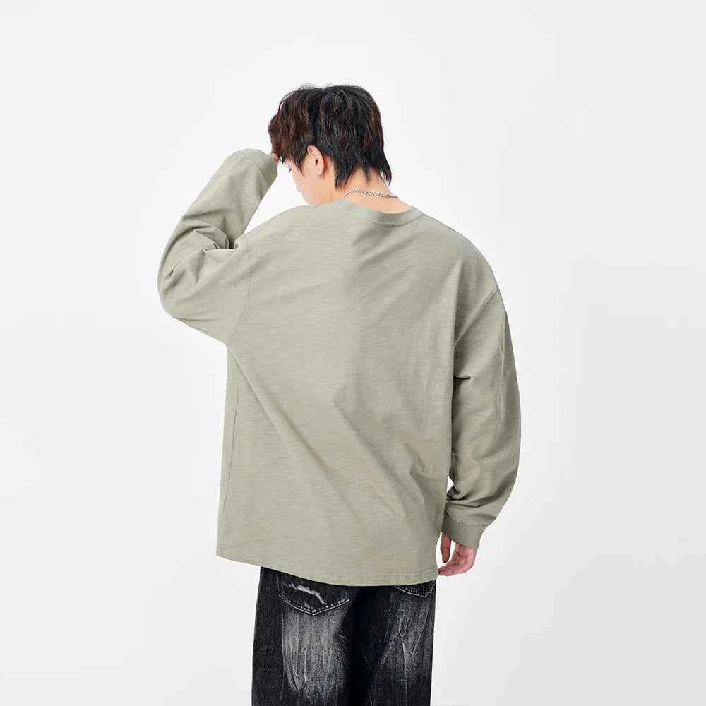 Long-lasting Embroidered Logo Long Sleeve T-Shirt