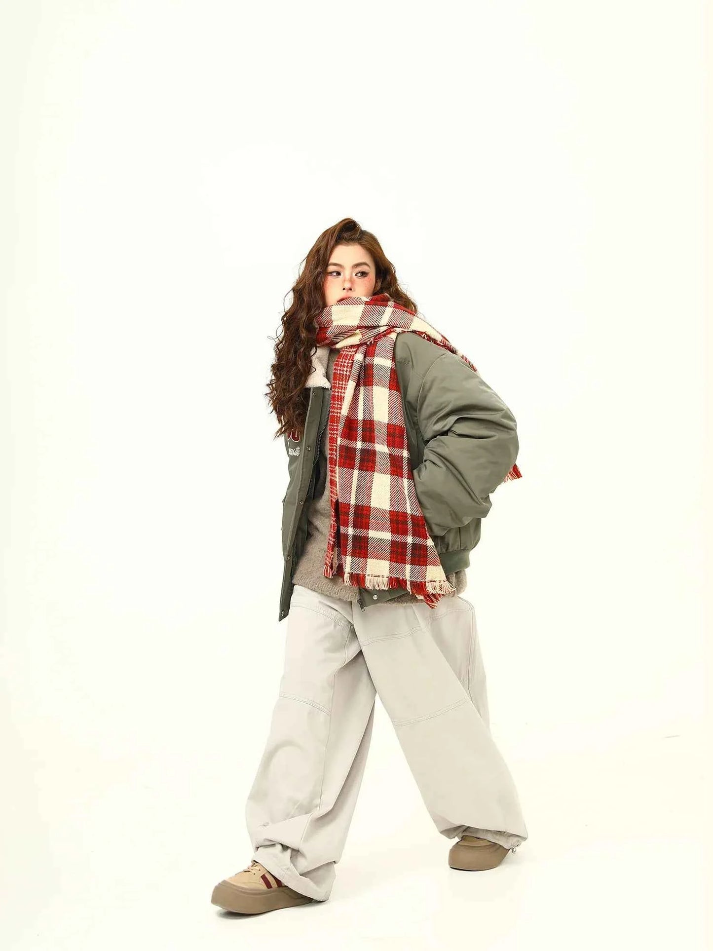 Women Warm Embroidered Wool Jacket