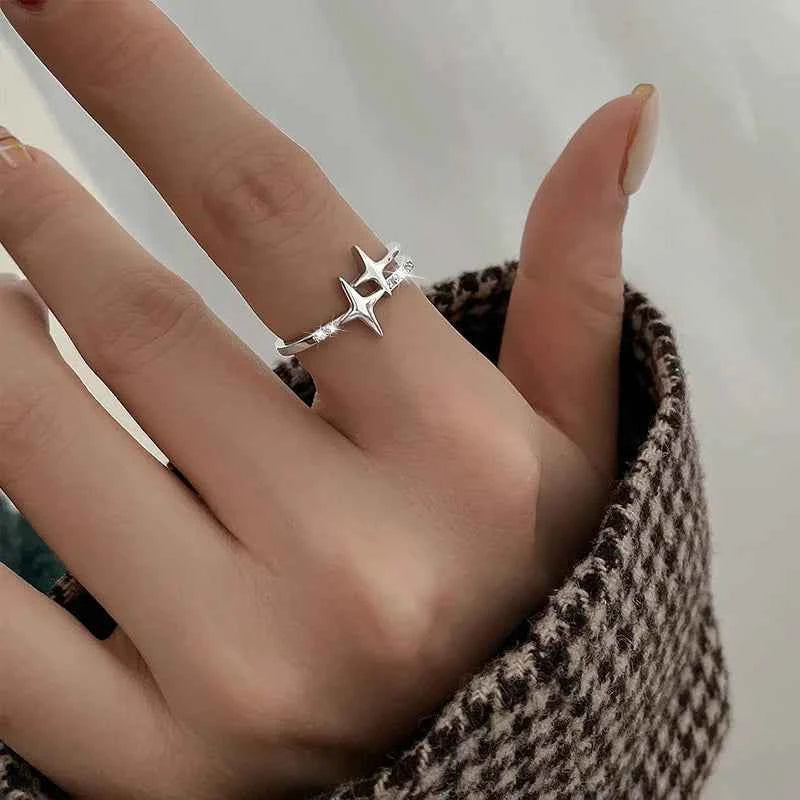 Women Casual Vintage Star Zircon Ring